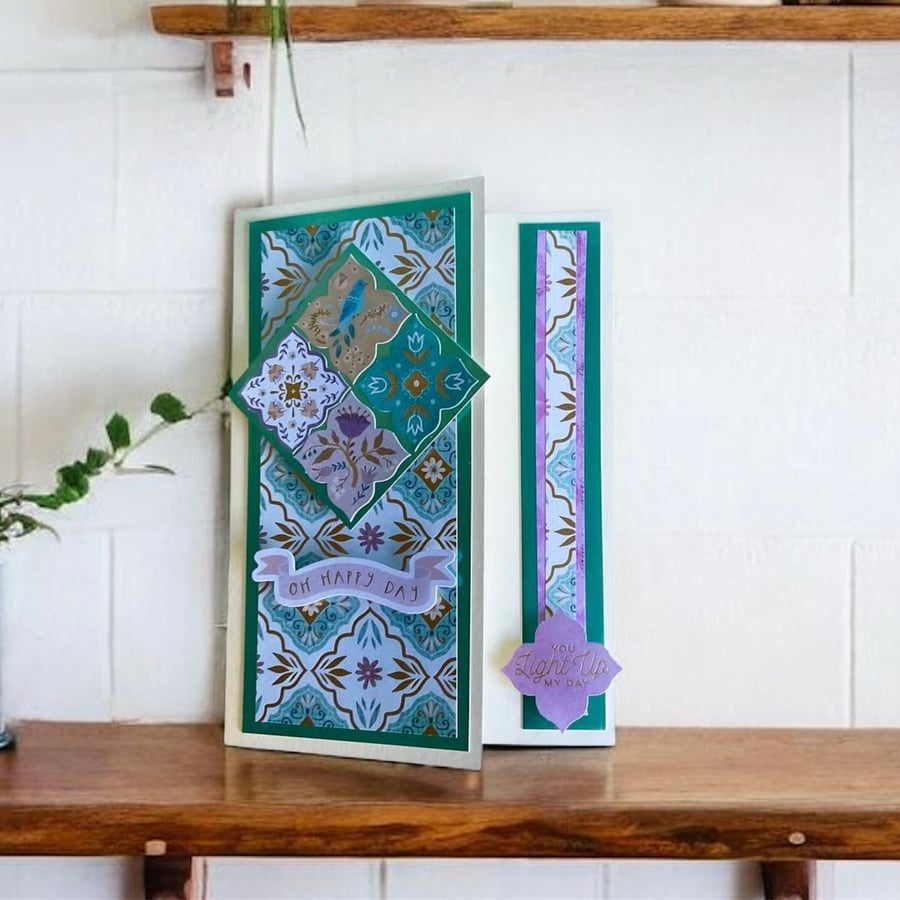 Blank Card. Unique floral card for a special occasion. 