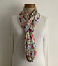 COTTON  lawn infinity scarf. ' Wildflowers' . Multicoloured . Floral. - Image 2