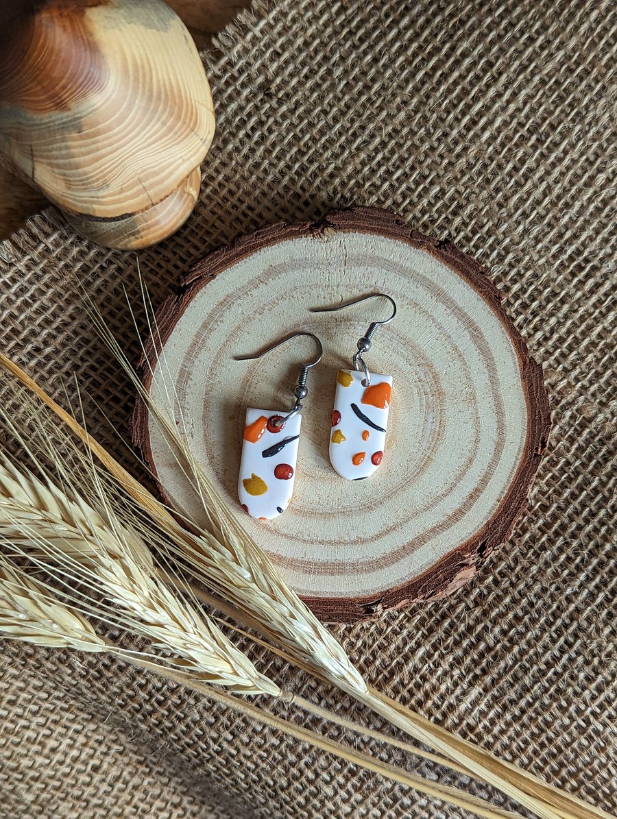 Autumn Splodge & Swish Earrings 