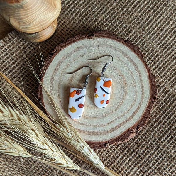 Autumn Splodge & Swish Earrings 