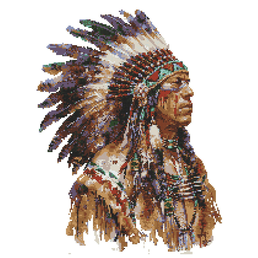 NATIVE AMERICAN - Cross Stitch Pattern - Cross Stitch Chart