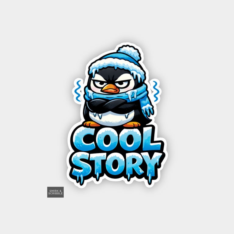 Funny Cheeky Novelty Sticker For Adults - Penguin