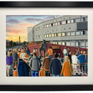 Blackpool. Bloomfield Road. Football Club F.C Art Print 14" x 11" Frame 