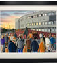 Blackpool. Bloomfield Road. Football Club F.C Art Print 14" x 11" Frame 