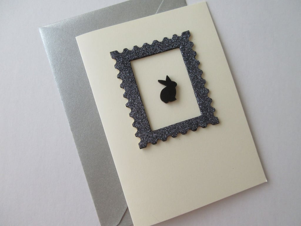 Pet Sympathy Card Rabbit Bunny Rainbow Bridge Condolences Card