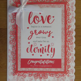 Love Begins In A Moment - A5 Engagement Card