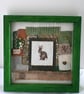 slow stitched hare picture frame