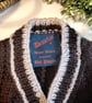 SALE Designer Baby Boy's  Hand Knitted Cosy Warm Cardigan  6-12  mths size - Image 3