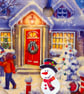 Christmas Decoration Ornament: Decoupaged Wooden Heart 15cm (6") Outdoor Scene - Image 3