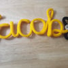 knitted wire words,lettering