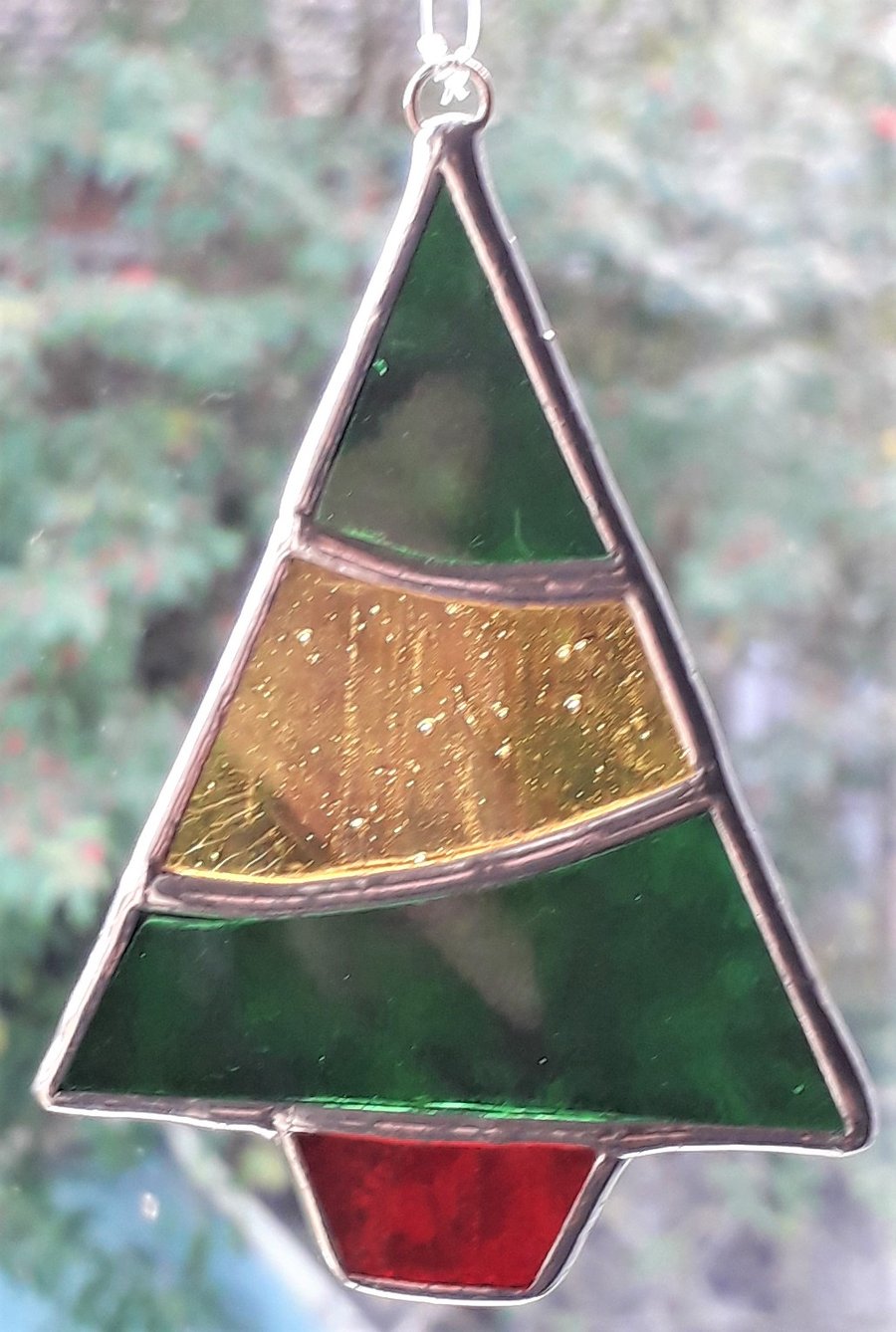STAINED GLASS CHRISTMAS TREE