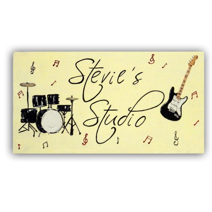 Personalised Music Door Sign, Music Plaque, Music gift