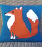 Knitting Pattern for a Fox Cushion using Aran or Worsted Wool.  Digital Pattern - Image 1