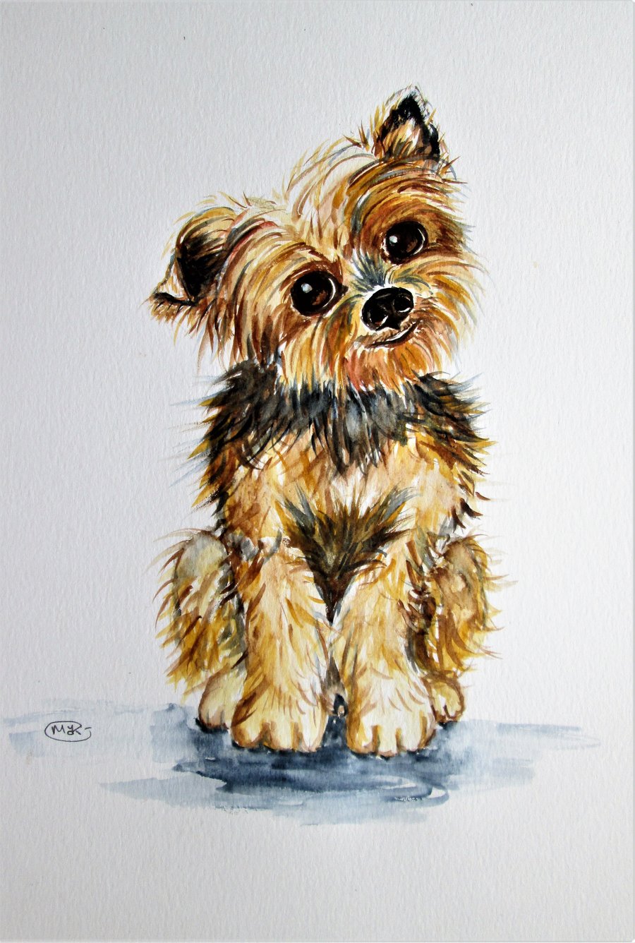 Yorkshire Terrier Puppy Painting