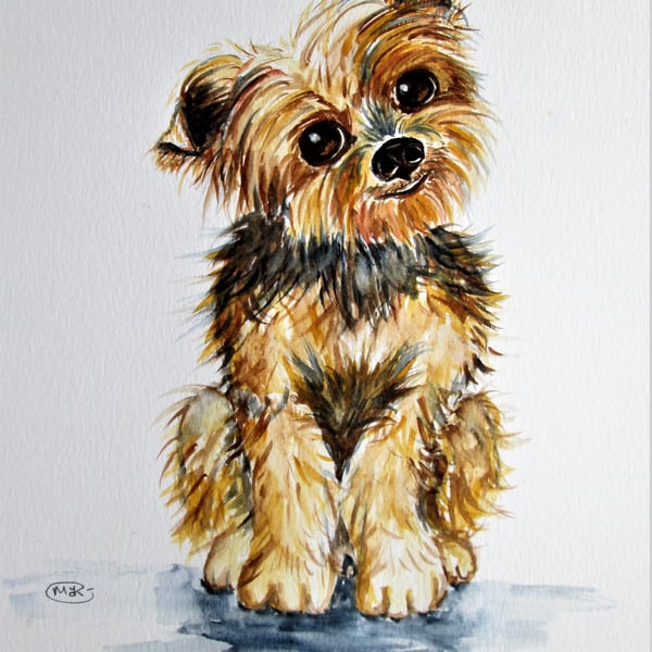 Yorkshire Terrier Puppy Painting