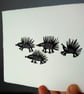 Hedgepigs  -  Hedgehog lino cut print - Image 3