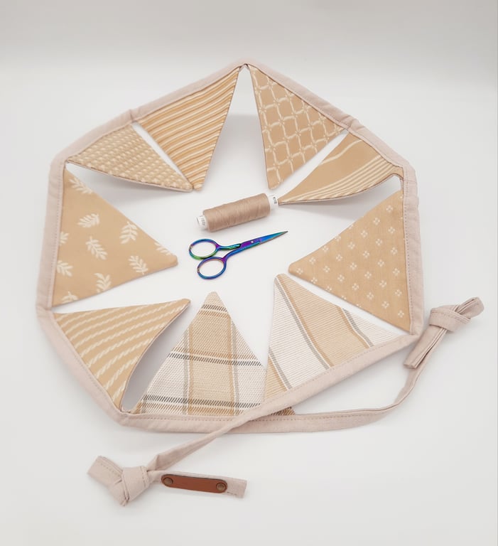 Cream and sand bunting. Free uk delivery.  