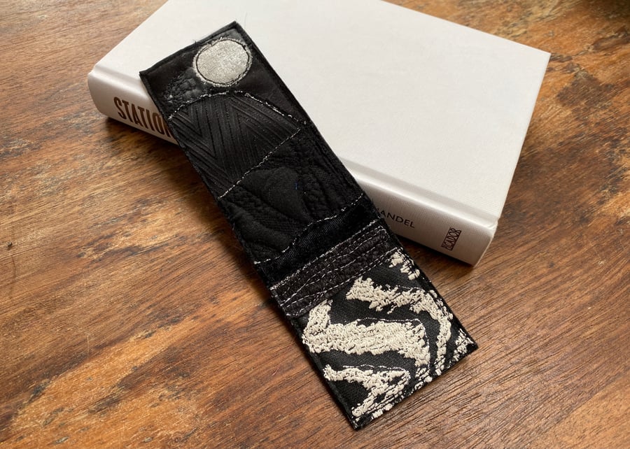 Up-cycled full moon landscape bookmark. 