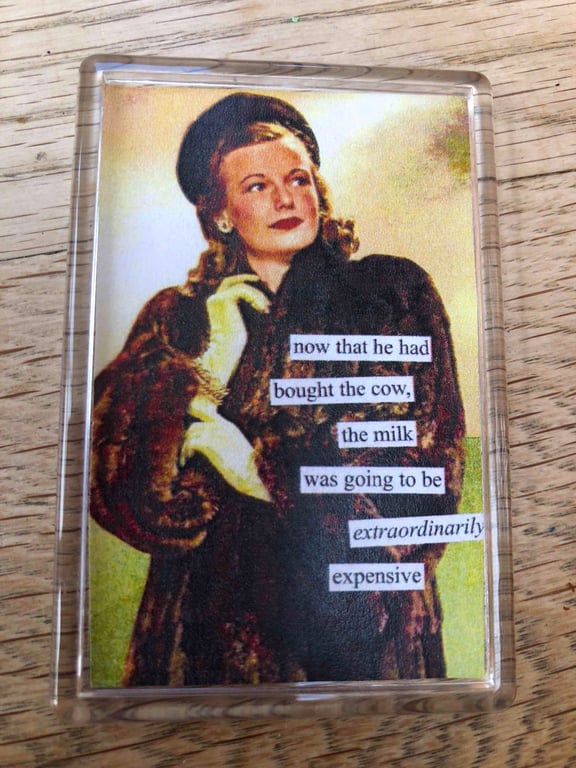 The True Cost of Marriage Acryllic Decorative Fridge Magnet