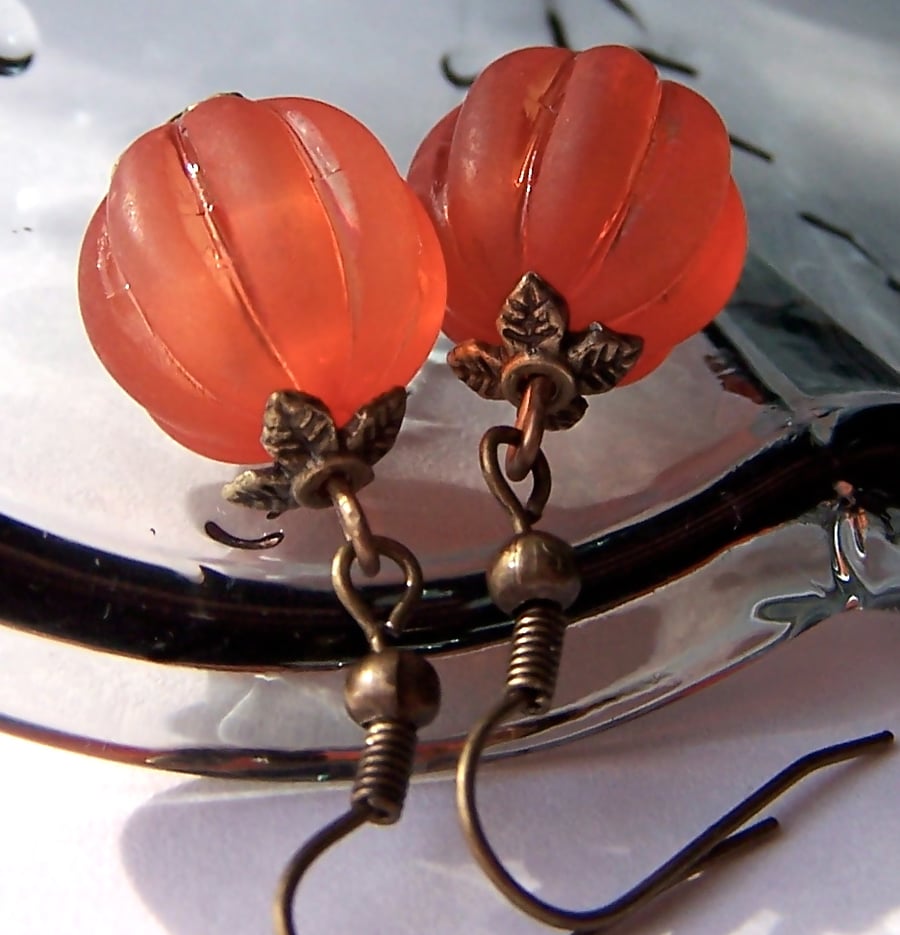 'Orange Squash' 50s Style Earrings