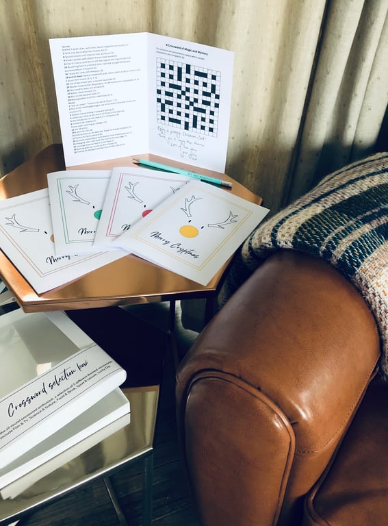 Cryptic crossword selection box, 5 themed crosswords