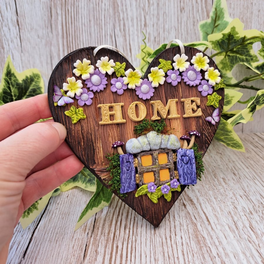 Cottagecore Wall Hanging Heart - Home