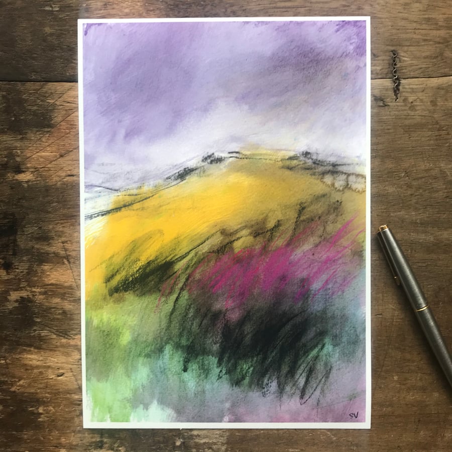 Peak District Art Print: White Tor, Derwent Edge landscape, gift for walkers