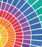 127B - Cross stitch pattern Pale version Rainbow Sun Zentangle patterns Sampler - Image 2