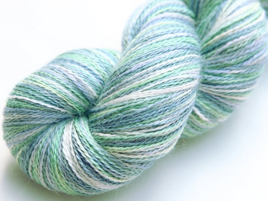 SALE Sea Glass - silky baby alpaca laceweight yarn