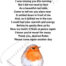 A Robin Came To Say Hello - Poem