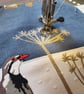 Red-legged partridge in Snowy Scene, Christmas card, Winter birthday, holly  - Image 4