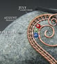 Customisable Copper Wire Weave Heart Birthstone Pendant - 7th Anniversary gift - Image 9
