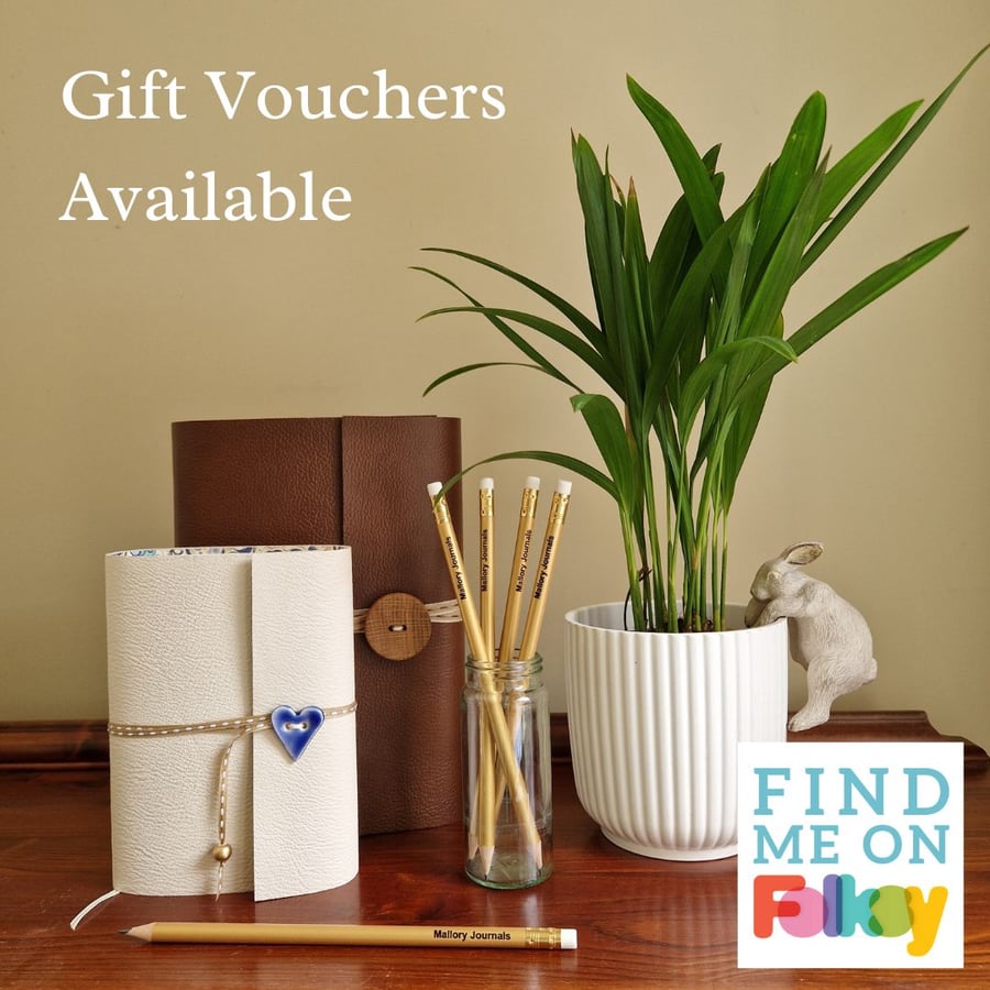 Gift Vouchers for Journals, E-voucher or a Card, Last minute Gift