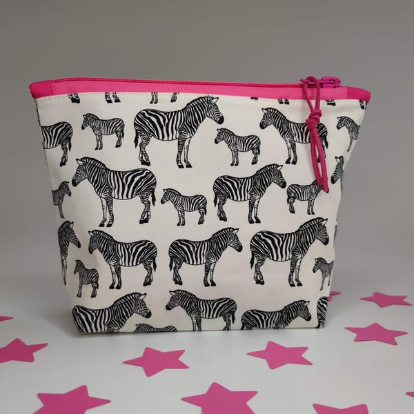 Zebra Pencil Case, Zipper Pouch, Cosmetic Bag