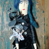 Witchy art doll, textile art doll, OOAK, magical, 