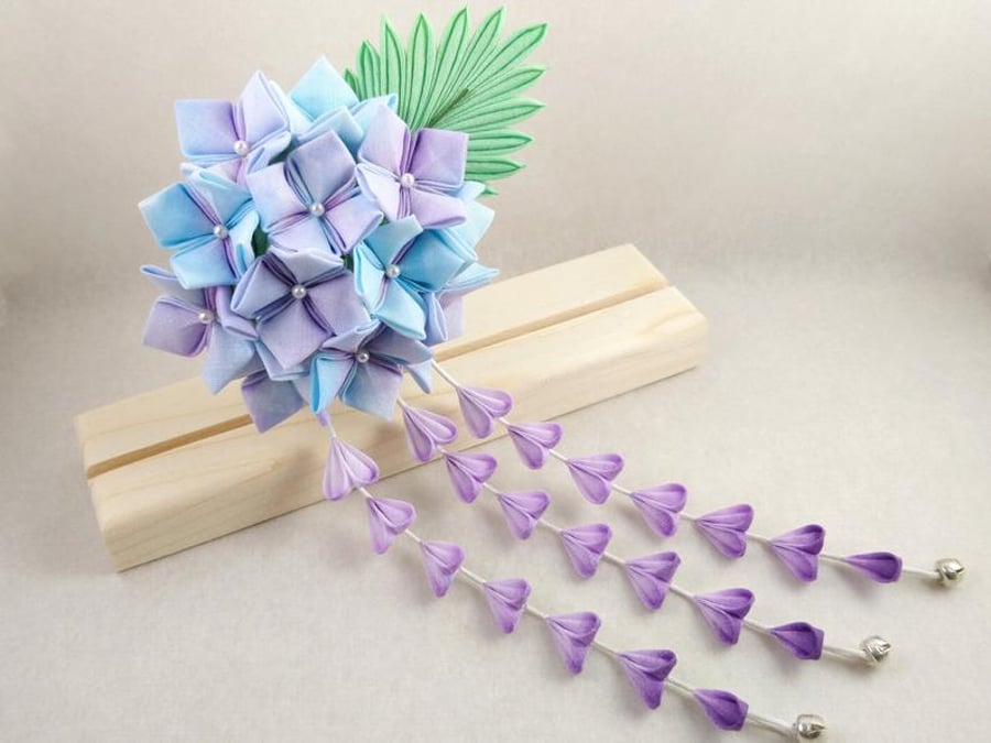 Handpainted Galaxy Colours Hydrangea Headpiece with Wisteria