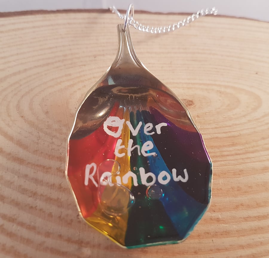 Upcycled Silver Plated 'Over The Rainbow' Necklace SPN081806