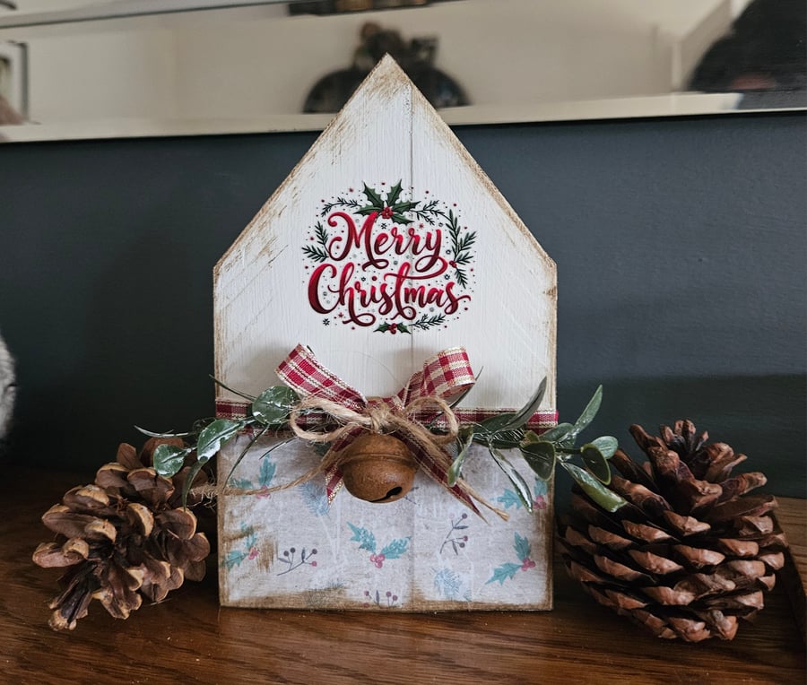 Handmade wooden christmas decoration