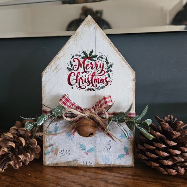 Handmade wooden christmas decoration