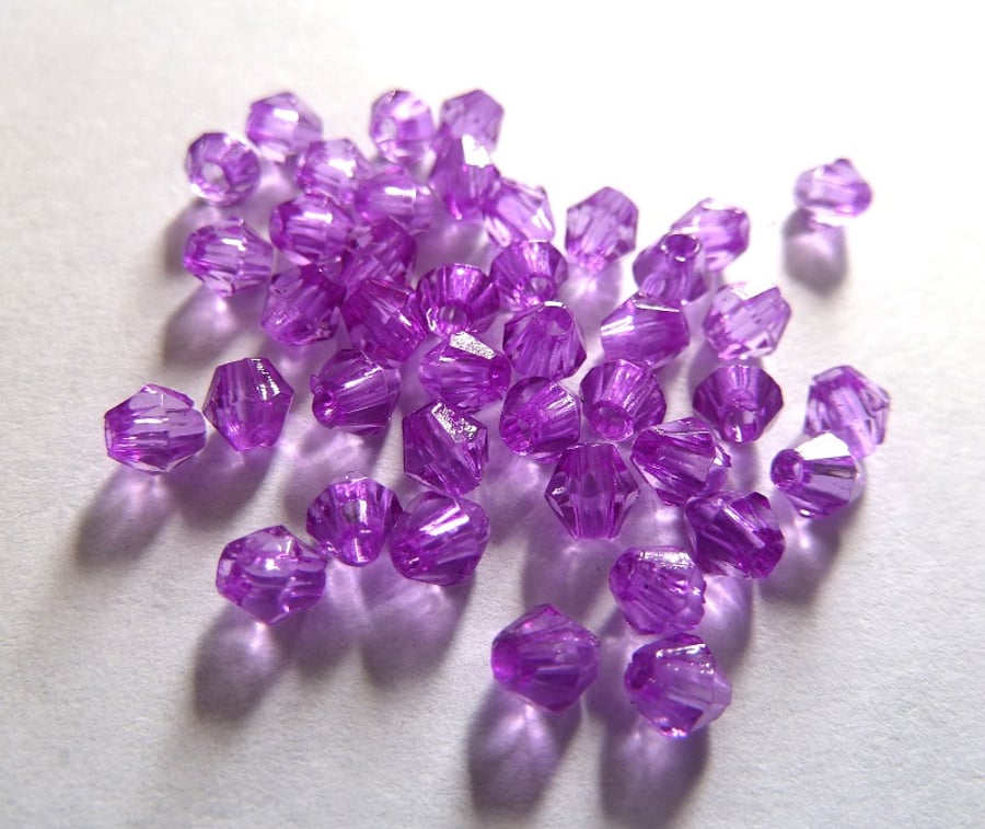 HALF PRICE 4mm purple bicones