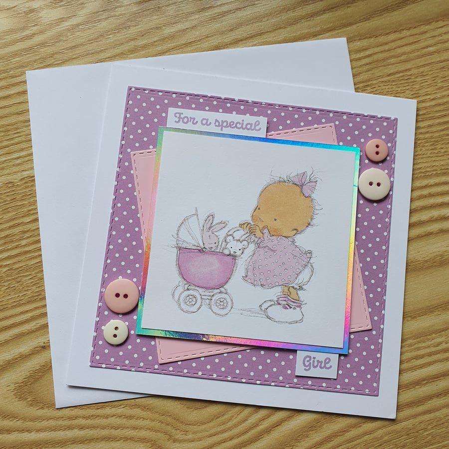 Little girls birthday card
