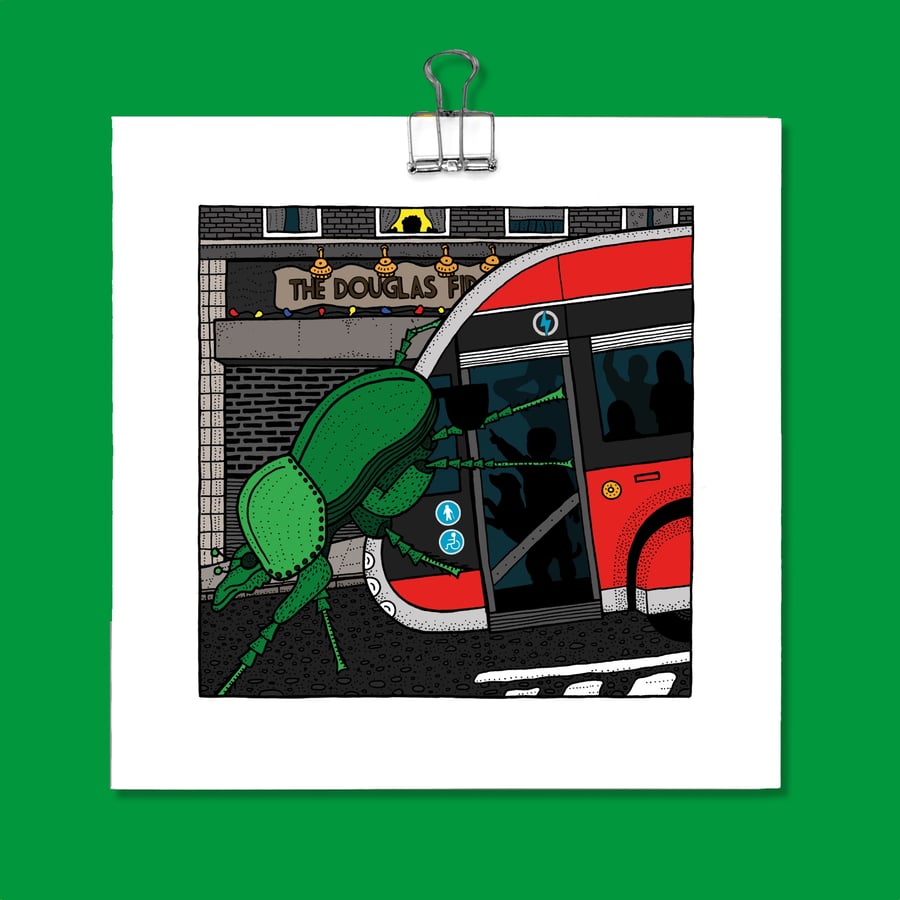 This stag beetle really doesn't like the 358 (a mini British Transport dystopia)