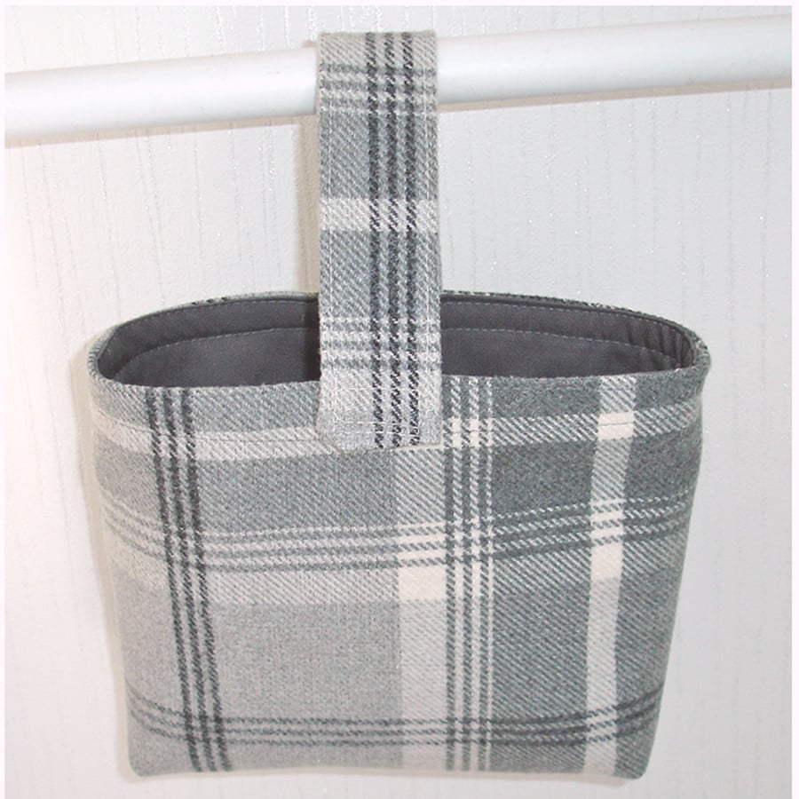 Wheelchair Handbag Zimmer Frame Walker Bag Caddy Tartan Grey