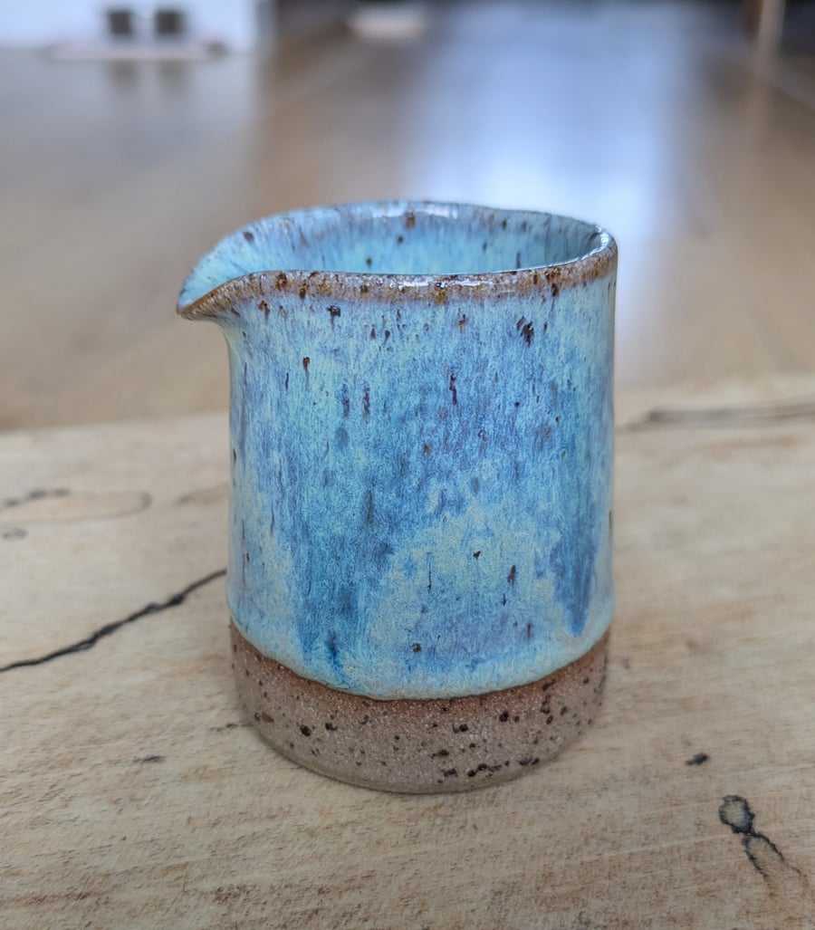 Turquoise speckled jug