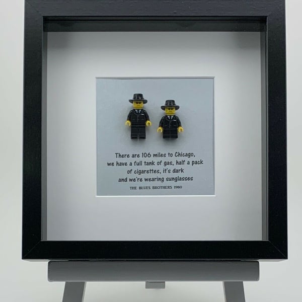 The Blues Brothers custom mini Figure frame.