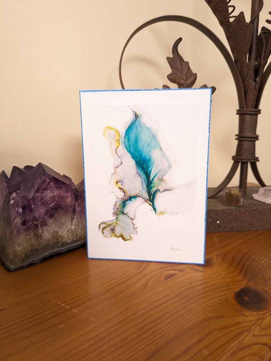 Wispy Iris Flower Greetings Card