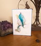 Wispy Iris Flower Greetings Card - Image 2