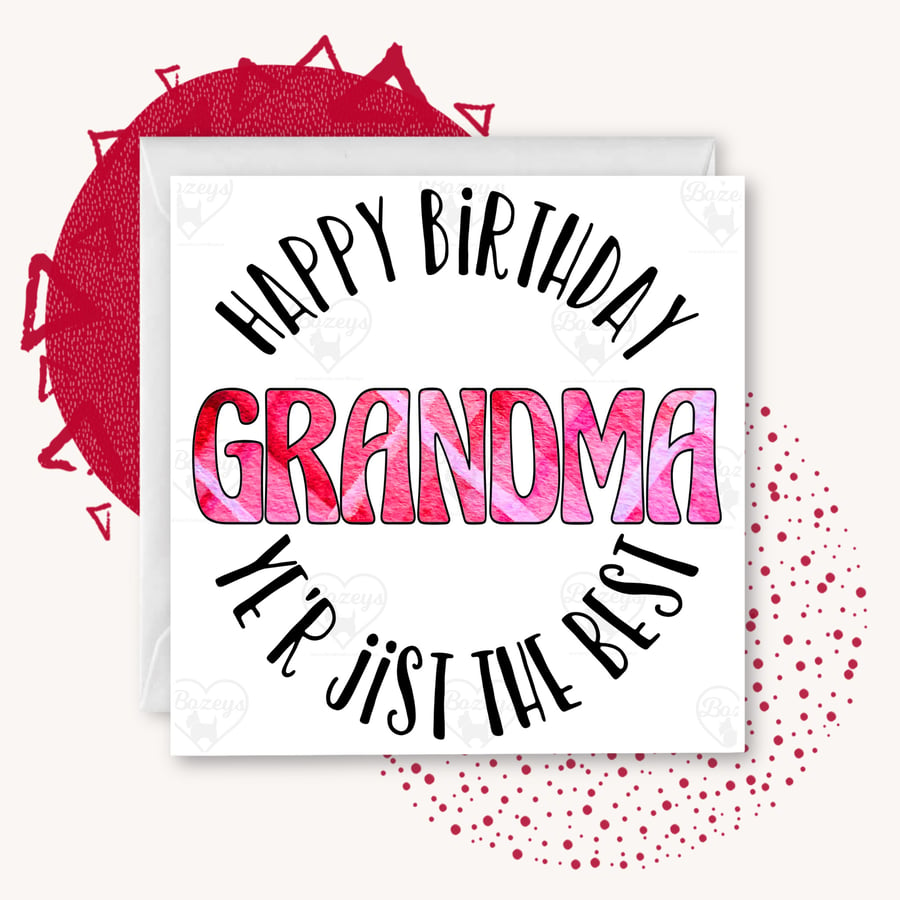 Happy Birthday Grandma Doric Card