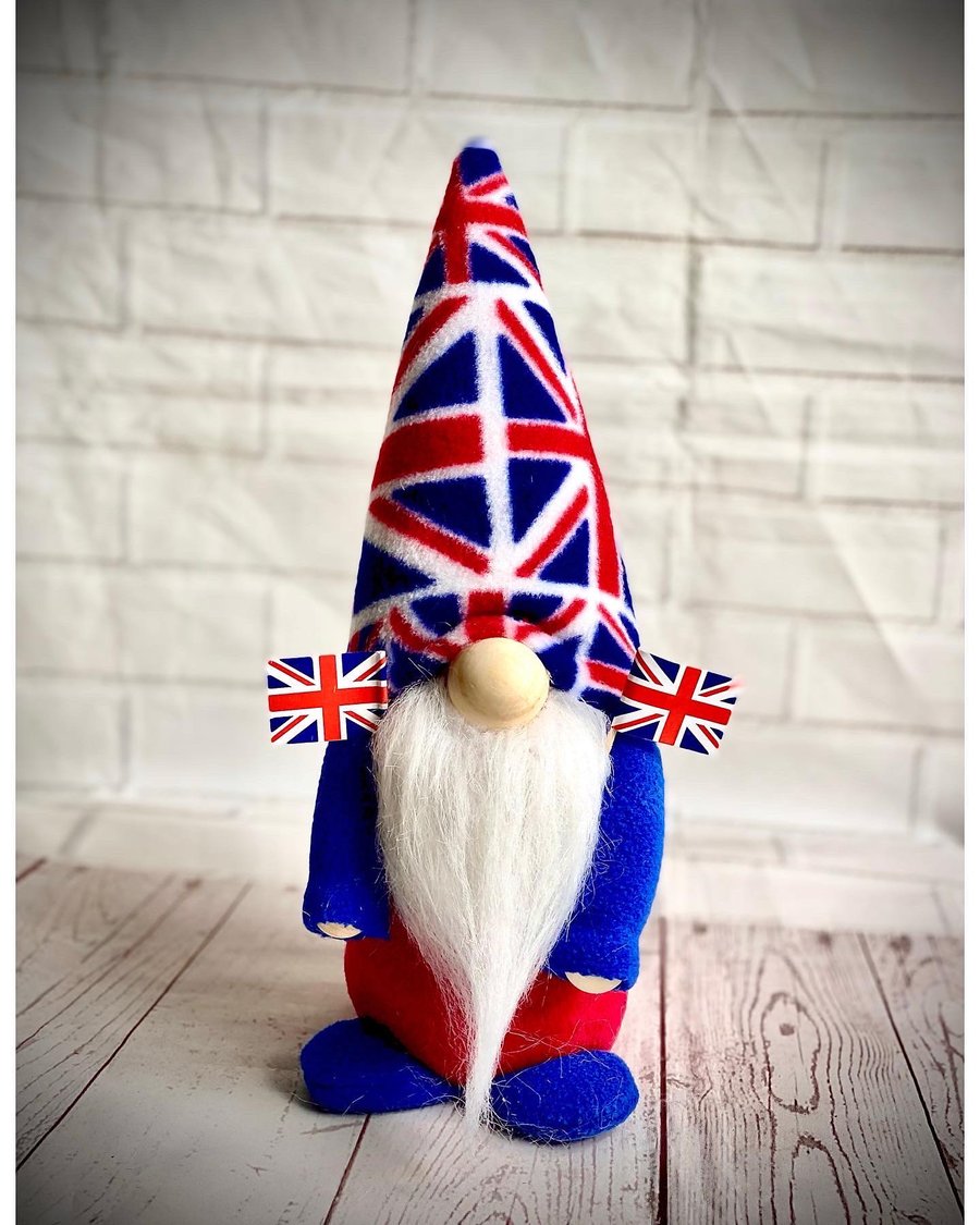 Handmade Union Jack Queens Jubilee Nordic Gnome 