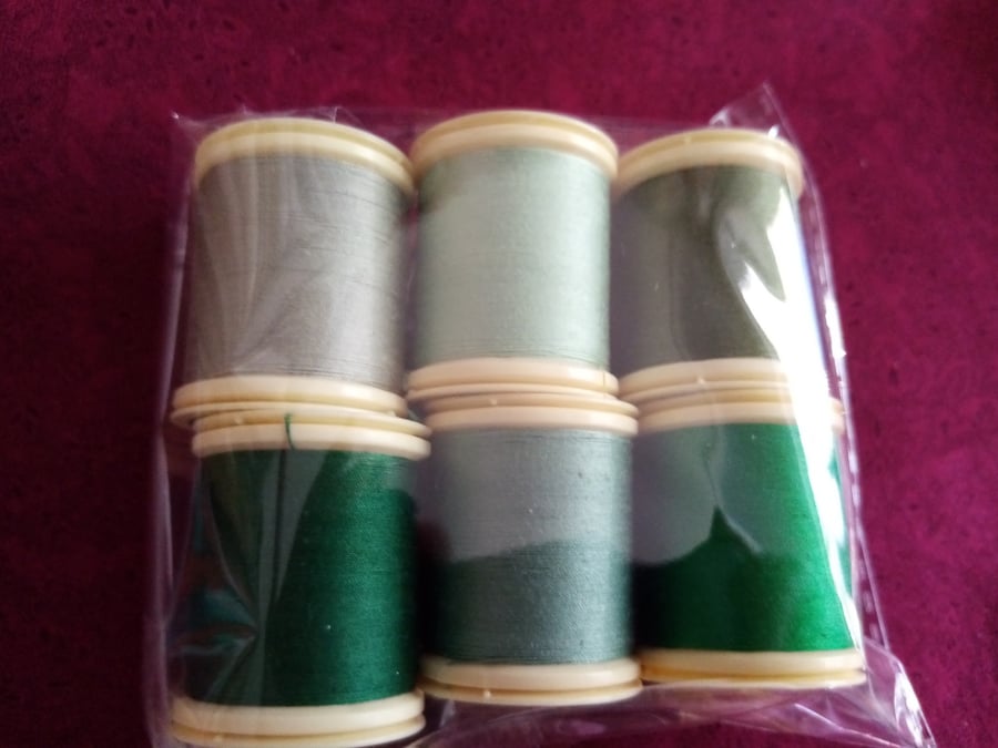 Thread Fabrique en France 100% Cotton 100mts 6 Colours  Ref FY488